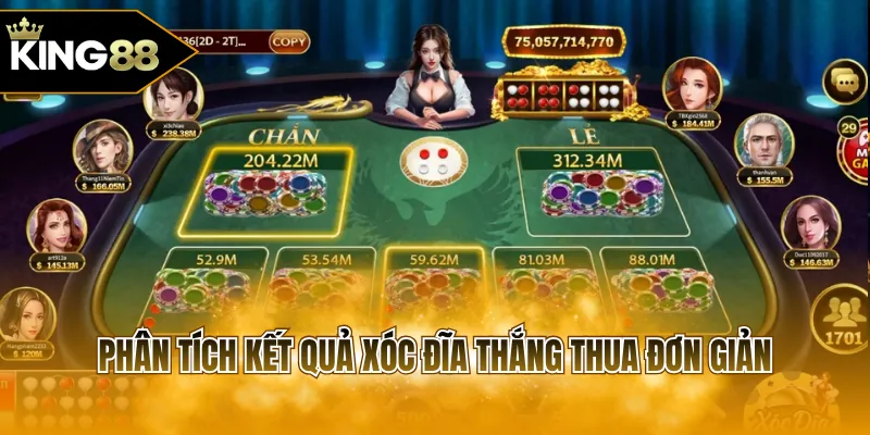 Phân tích kết quả xóc đĩa thắng thua đơn giản
